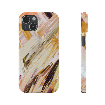 Slim Phone Case – Brush & Bronze