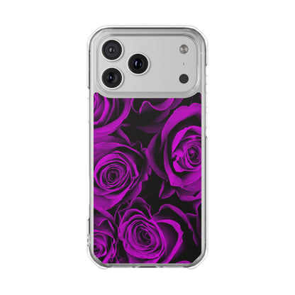 Clear Magnetic Phone Case – Amethyst Roses