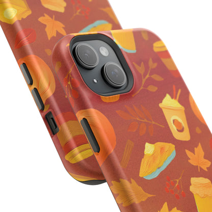 Autumn Treats Magnetic Phone Case — Fall Coffee & Pastry Protective Cover