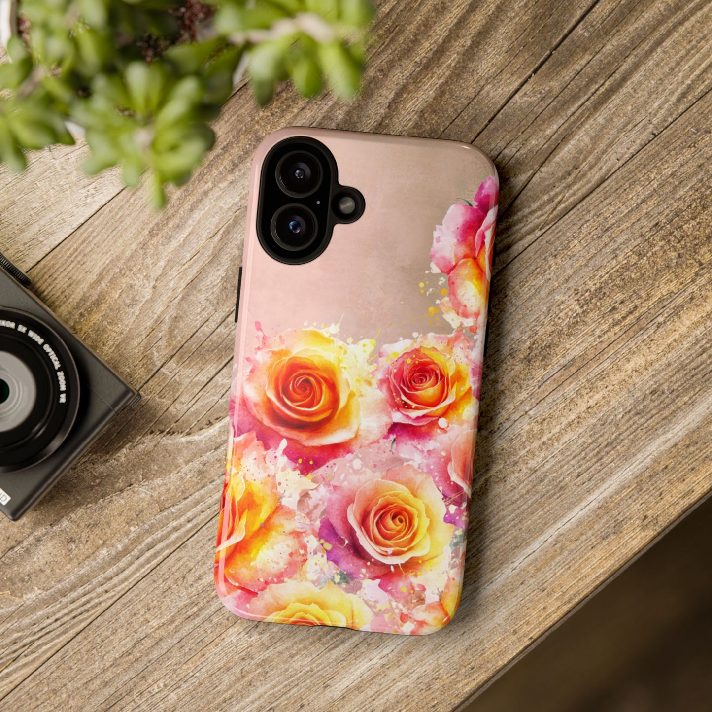 Protective Phone Case – Sunset Roses