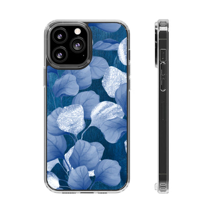 Clear Phone Case – October Blues – Compatible with iPhone 13–17 & Samsung Galaxy S25–S26 Series