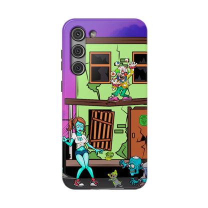 Zombie Arcade Phone Case — Colorful Cartoon Horror Impact-Resistant iPhone Cover