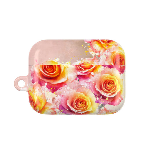 Earbud Case Cover – Sunset Roses