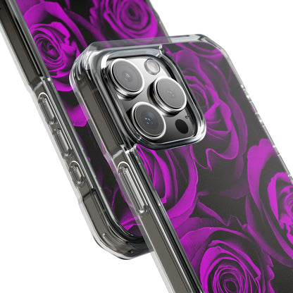 Clear Magnetic Phone Case – Amethyst Roses