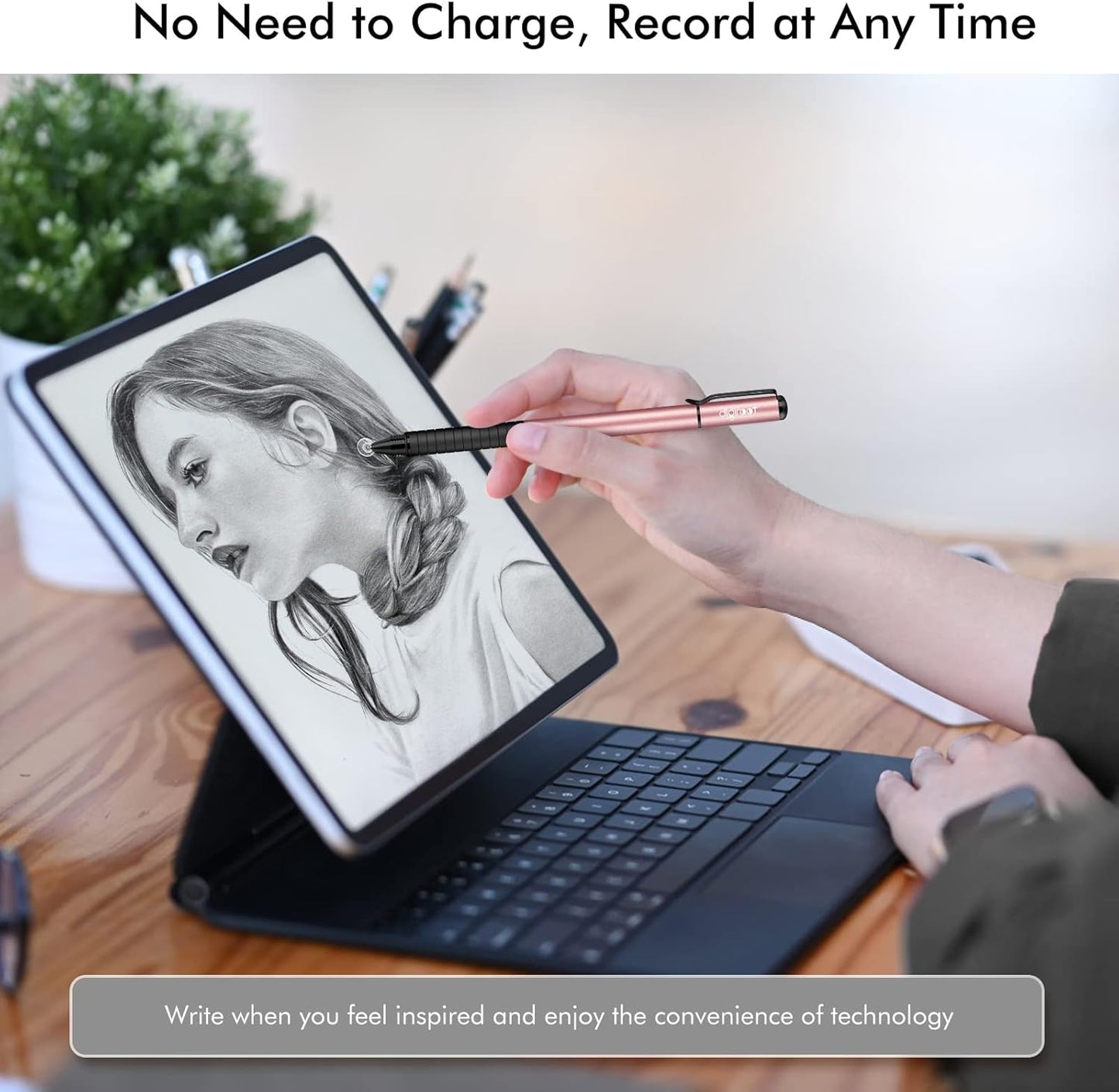 Universal Stylus,[2-In-1] Disc Stylus Pens for All Touch Screens Cell Phones, Ipad, Tablets, Laptops with 6 Replacement Tips(4 Discs, 2 Fiber Tips Included) - (Rose Gold)