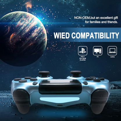2 Packs Wireless Controller for P4,Wireless Bluetooth P4 Controller Remote,Rechargeable Gamepad Compatible with P4/Slim/Pro,With Double Shock/Audio/Six-Axis
