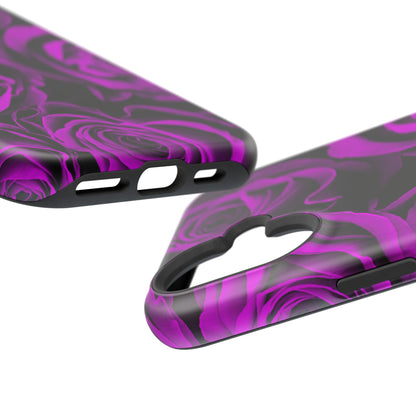 Impact-Resistant Phone Case – Amethyst Roses