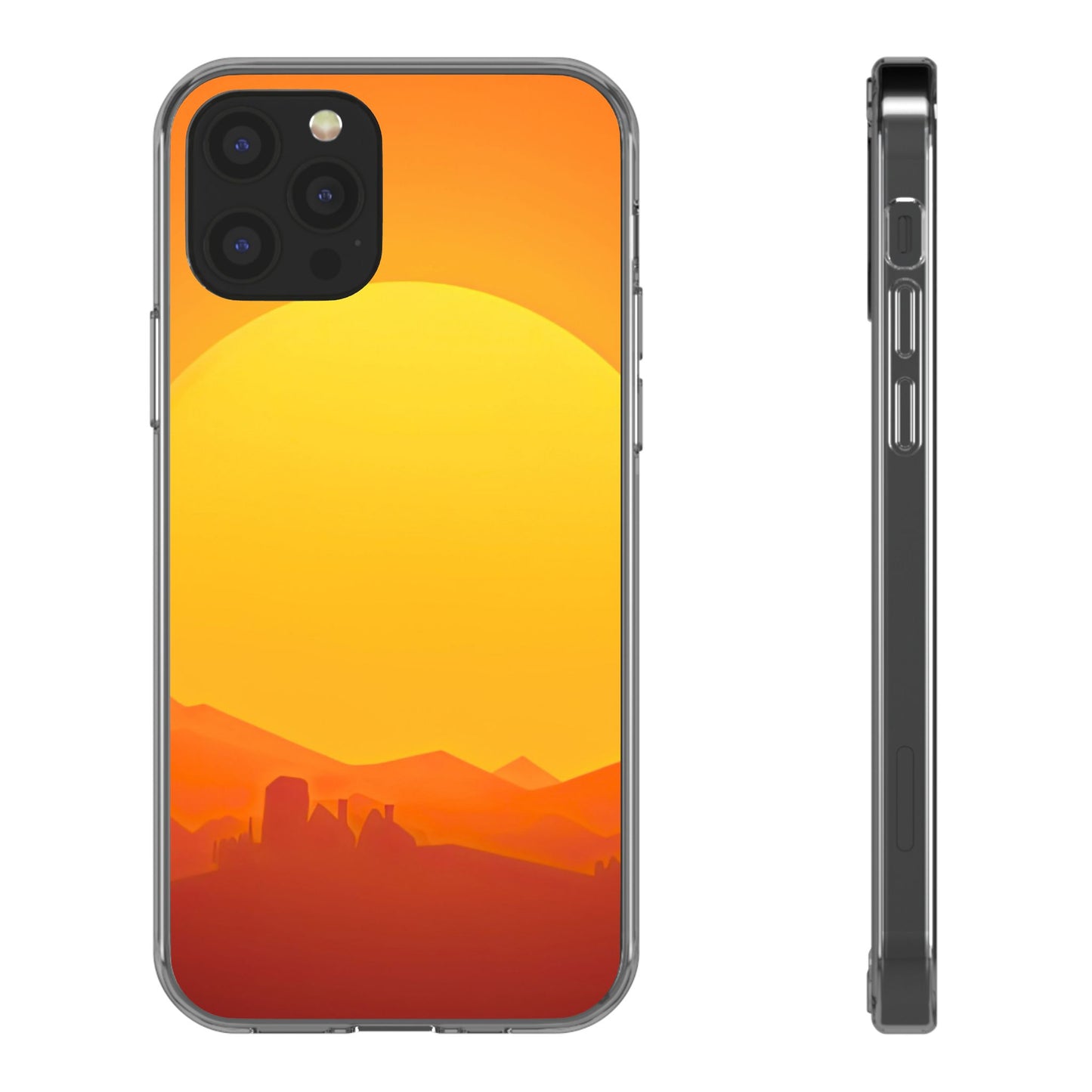 Clear Phone Case – Desert Sunrise