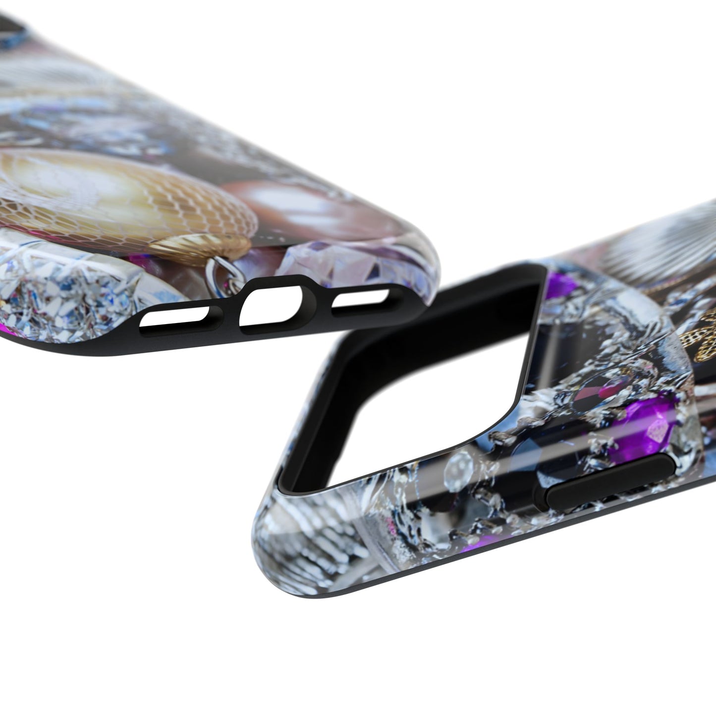 Impact-Resistant Phone Case – Chrome Jewel