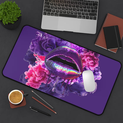 Neoprene Desk Mat – Purple Haze Lips