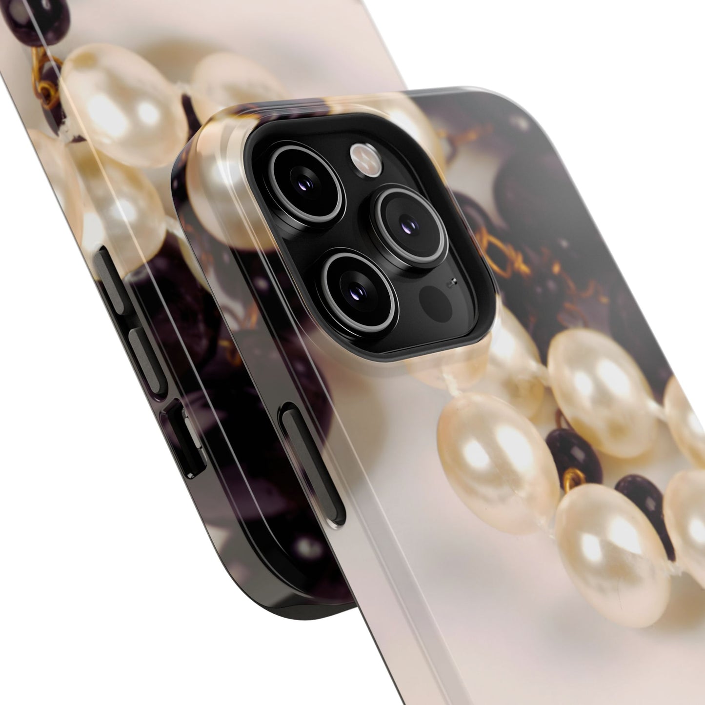 Impact-Resistant Phone Case – Noir Pearl