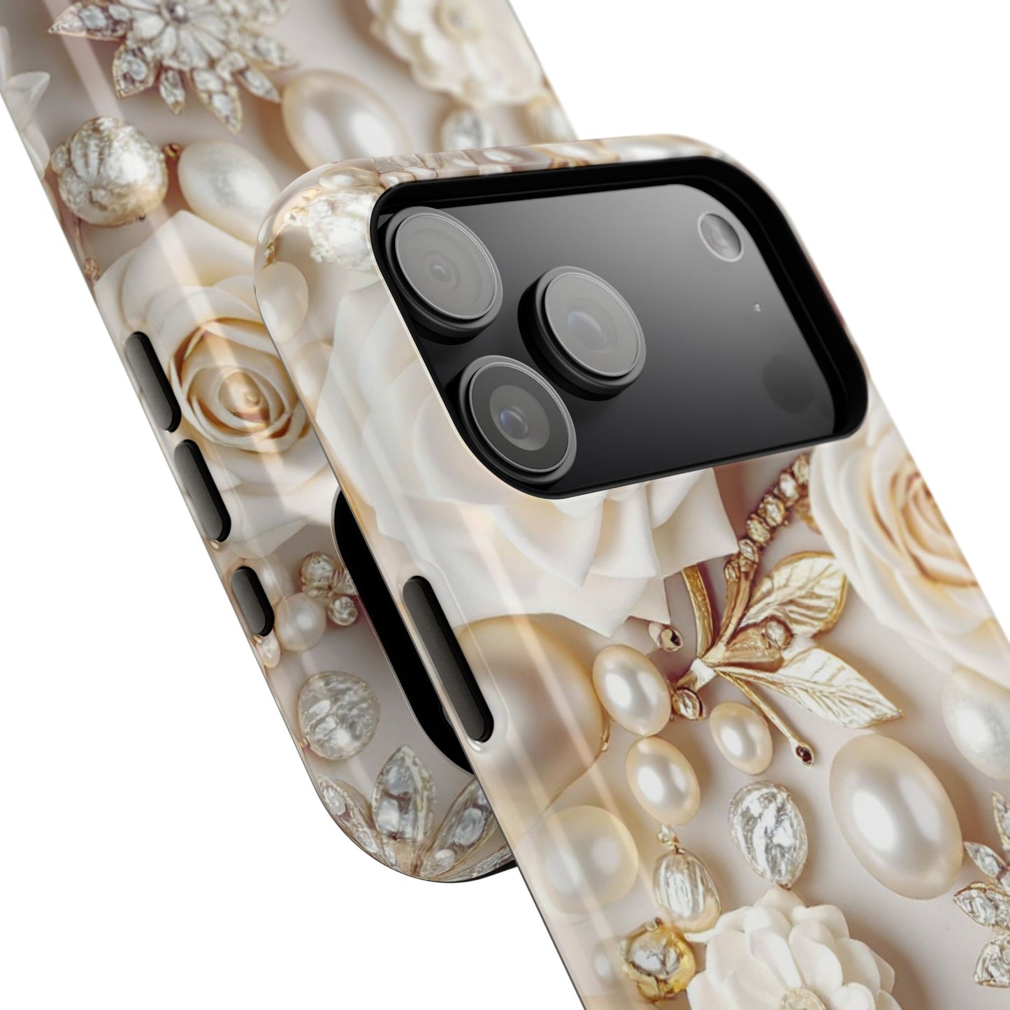 Impact-Resistant Phone Case – Ivory Opulence