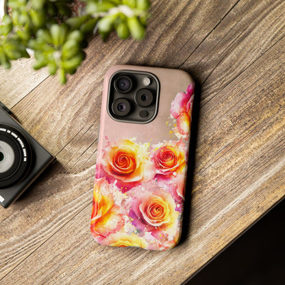 Protective Phone Case – Sunset Roses