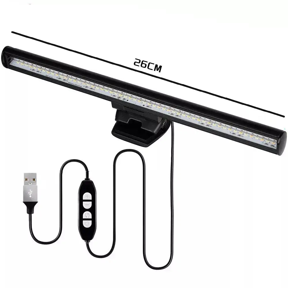 Monitor Light Bar – USB Desk Lamp, Adjustable Brightness & Color, No-Glare Clip-On Design