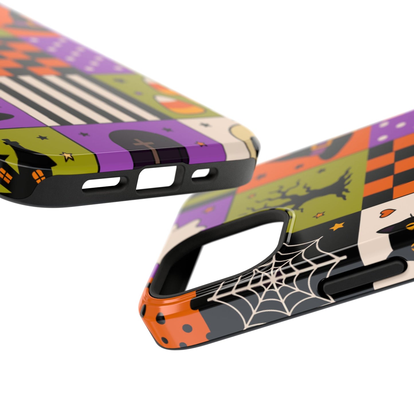 Impact-Resistant Phone Case – Spooky Patchwork