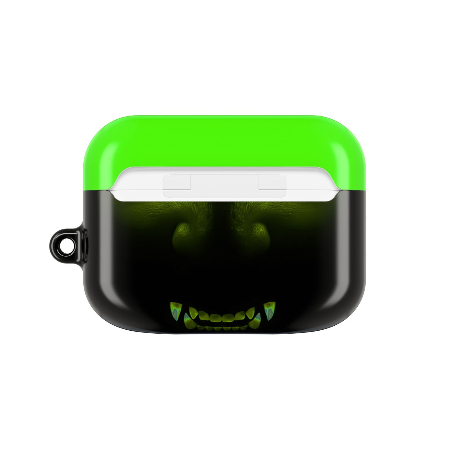 Wireless Earbud Case Cover – Neon Green Monster Eyes