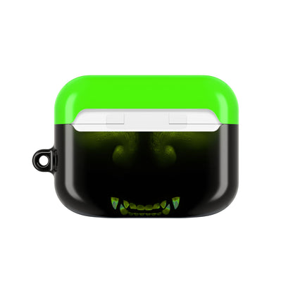 Wireless Earbud Case Cover – Neon Green Monster Eyes