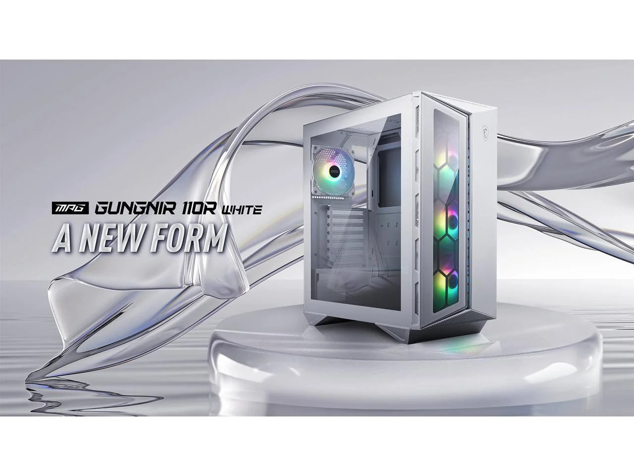 MPG GUNGNIR 110R ATX Mid Tower Computer Case, White