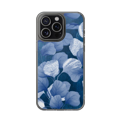 Clear Phone Case – October Blues – Compatible with iPhone 13–17 & Samsung Galaxy S25–S26 Series