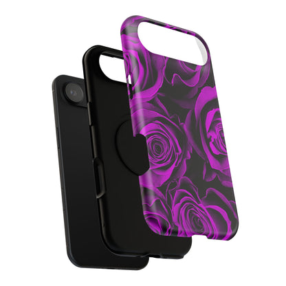 Impact-Resistant Phone Case – Amethyst Roses