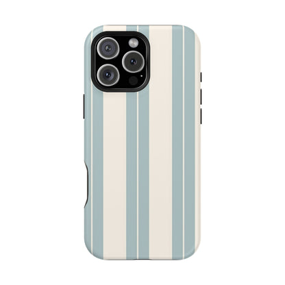 Wireless-Charging Compatible Case – Coastal Stripe