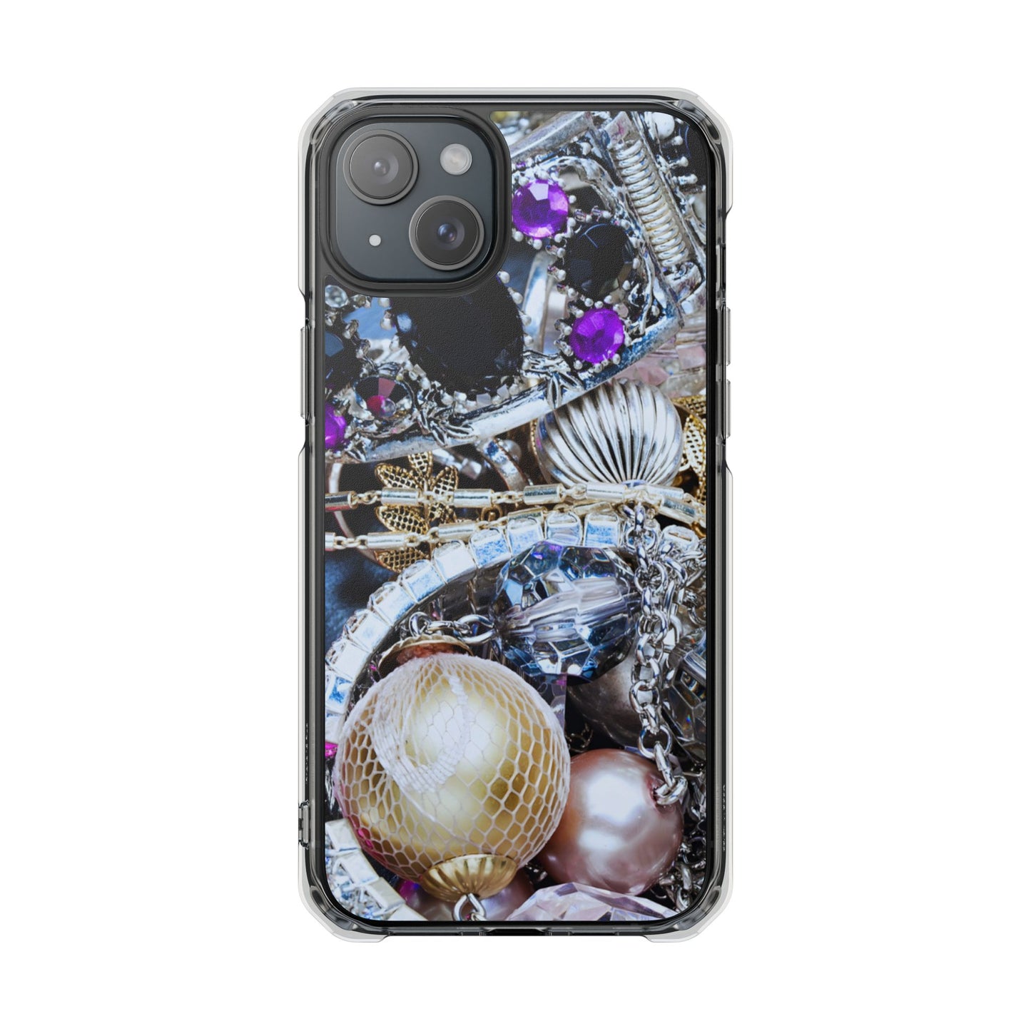 Clear Magnetic Phone Case – Chrome Jewel