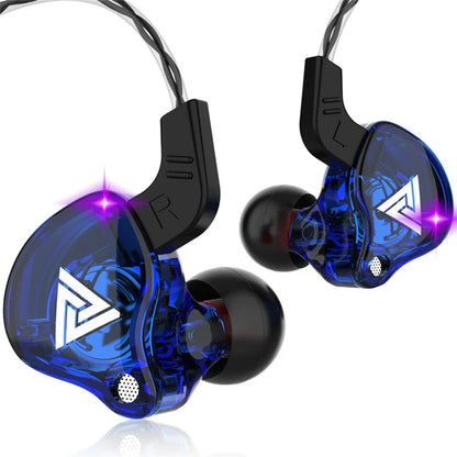 Original QKZ AK6 Copper Driver Hifi Wired Earphone 3.5MM Race Sport Headphone Bass Stereo Headset Music Earbuds in Ear with Mic