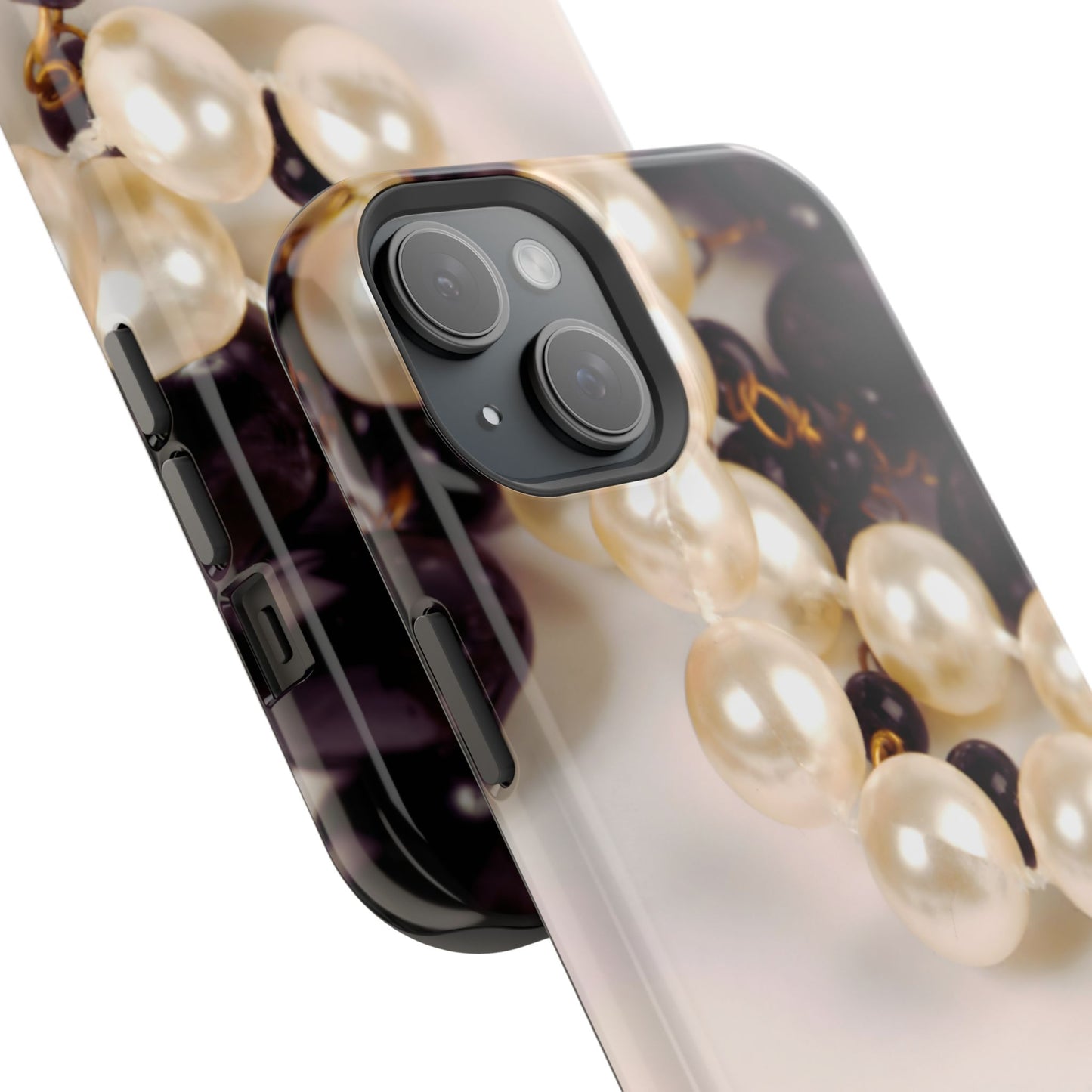 Wireless-Charging Compatible Case – Noir Pearl