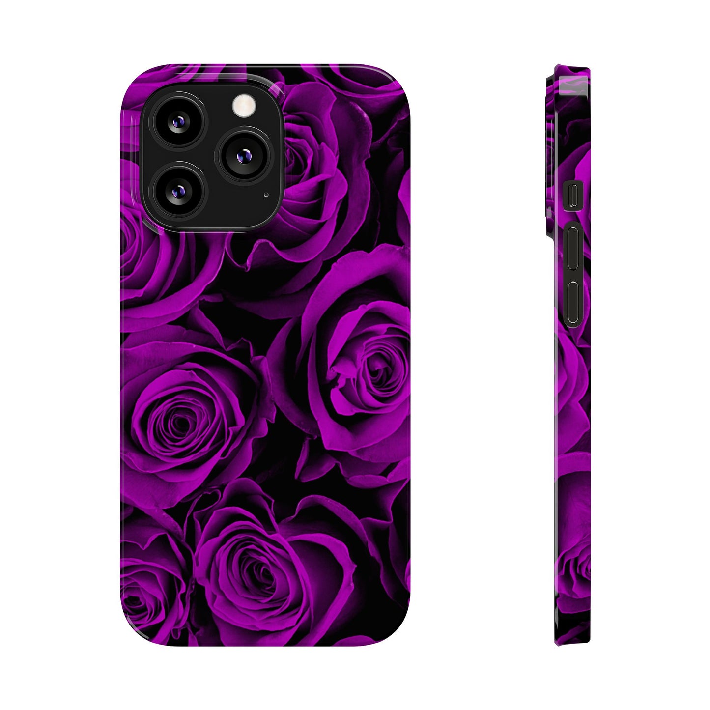 Slim Phone Case – Amethyst Roses