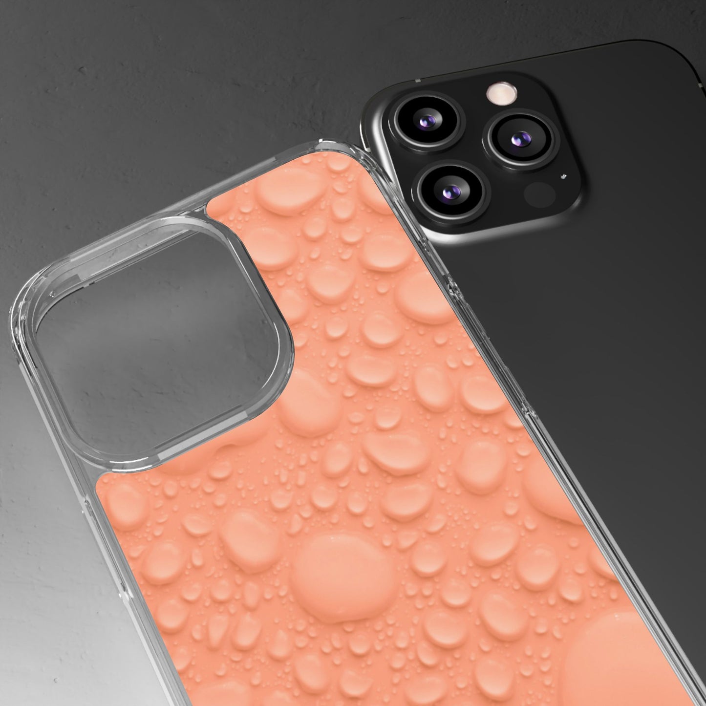Clear Phone Case – Apricot Rain
