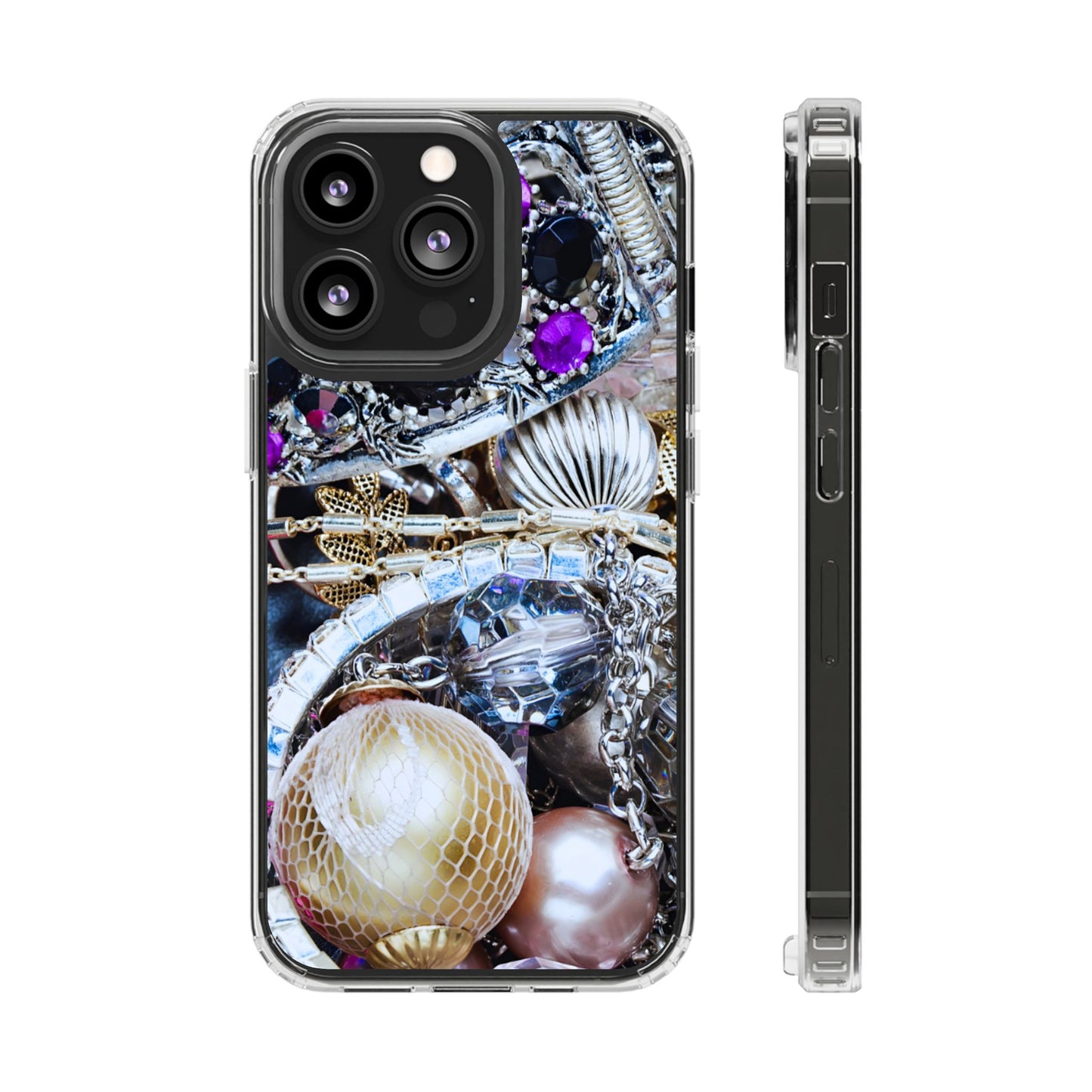 Clear Magnetic Phone Case – Chrome Jewel