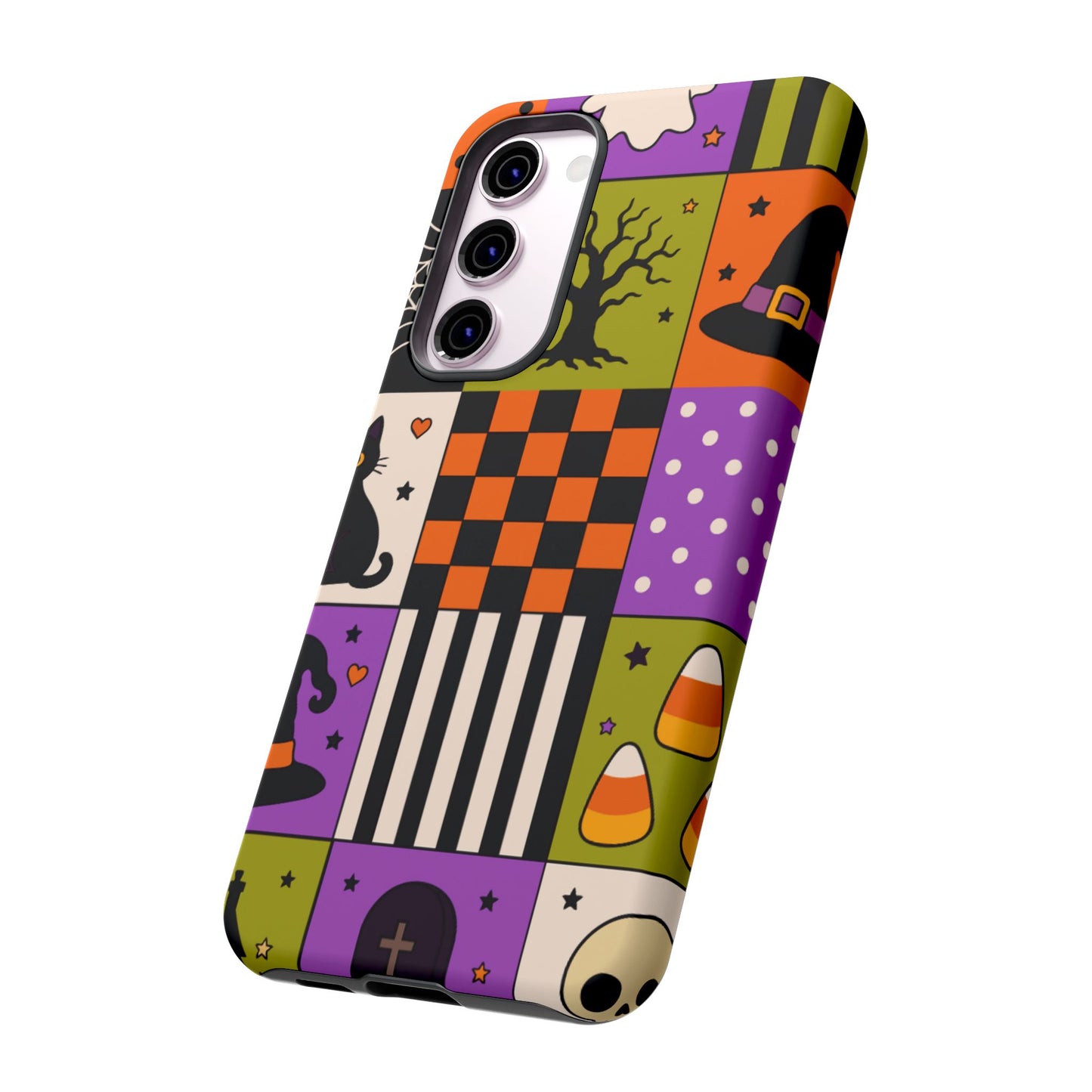 Protective Phone Case – Spooky Patchwork