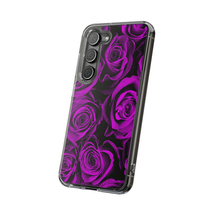 Clear Phone Case – Amethyst Roses
