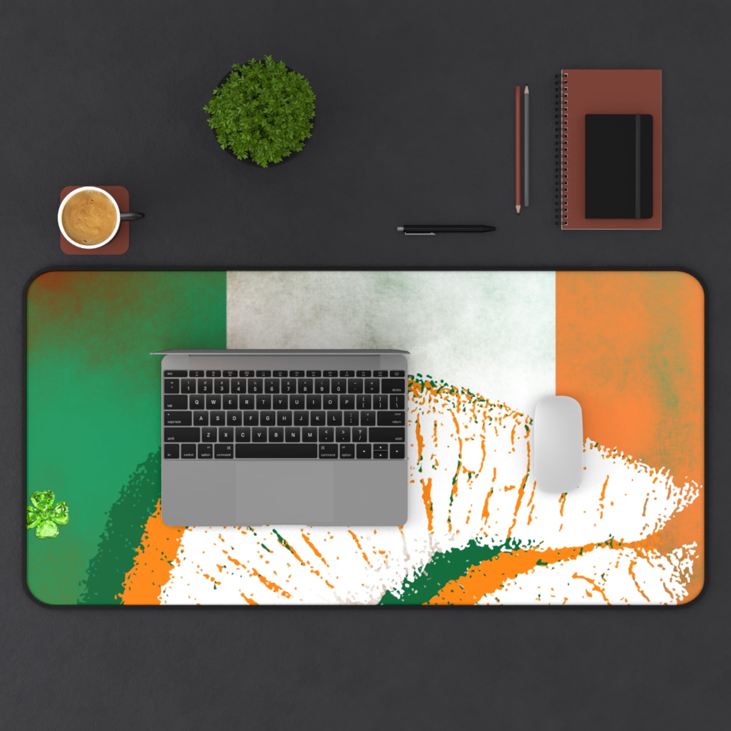 Neoprene Desk Mat – Irish Lip St. Patrick’s Day Design