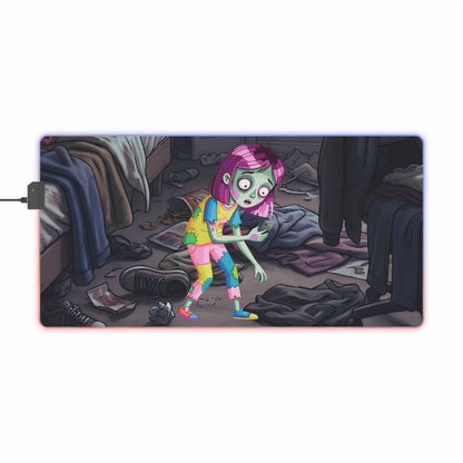 Gaming LED Desk Mat – Game Over