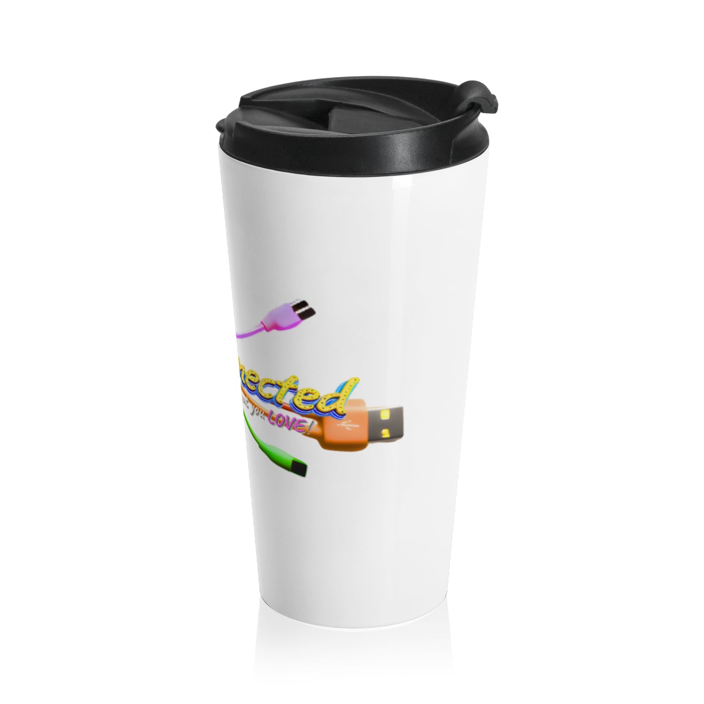 Stainless Steel Travel Mug – 215 Connected Cable Logo