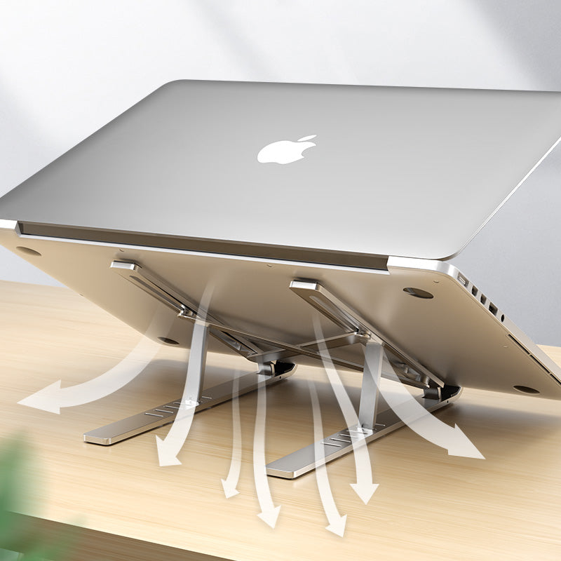Portable Laptop Stand with Cooling Fan - Adjustable Ergonomic Desk Stand for Better Airflow