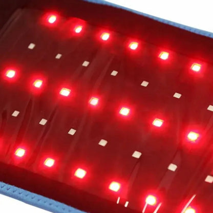 Red Light Waist Massager Belt – 126 LEDs, 640nm Therapy, 50°C Heat Compress, USB Charging