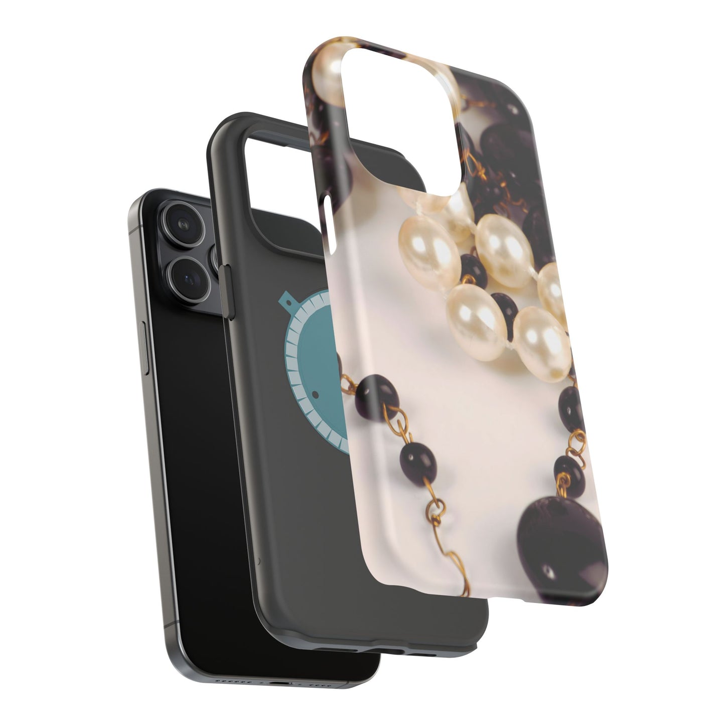 Wireless-Charging Compatible Case – Noir Pearl