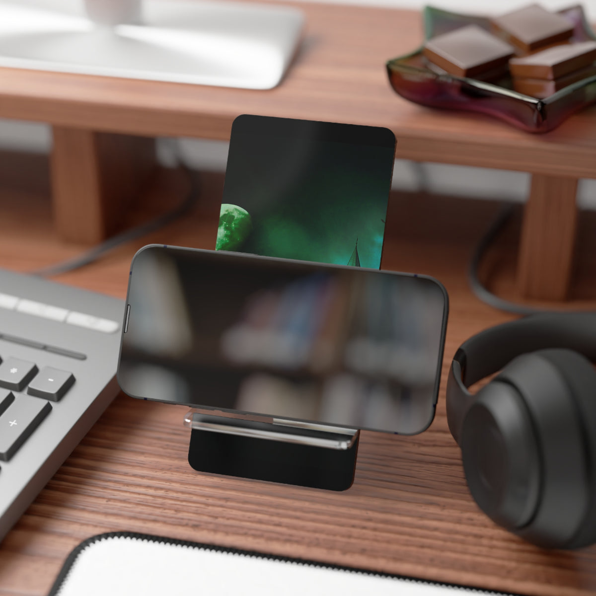 Phone Stand – Stitched in Darkness