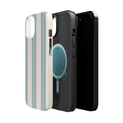 Wireless-Charging Compatible Case – Coastal Stripe