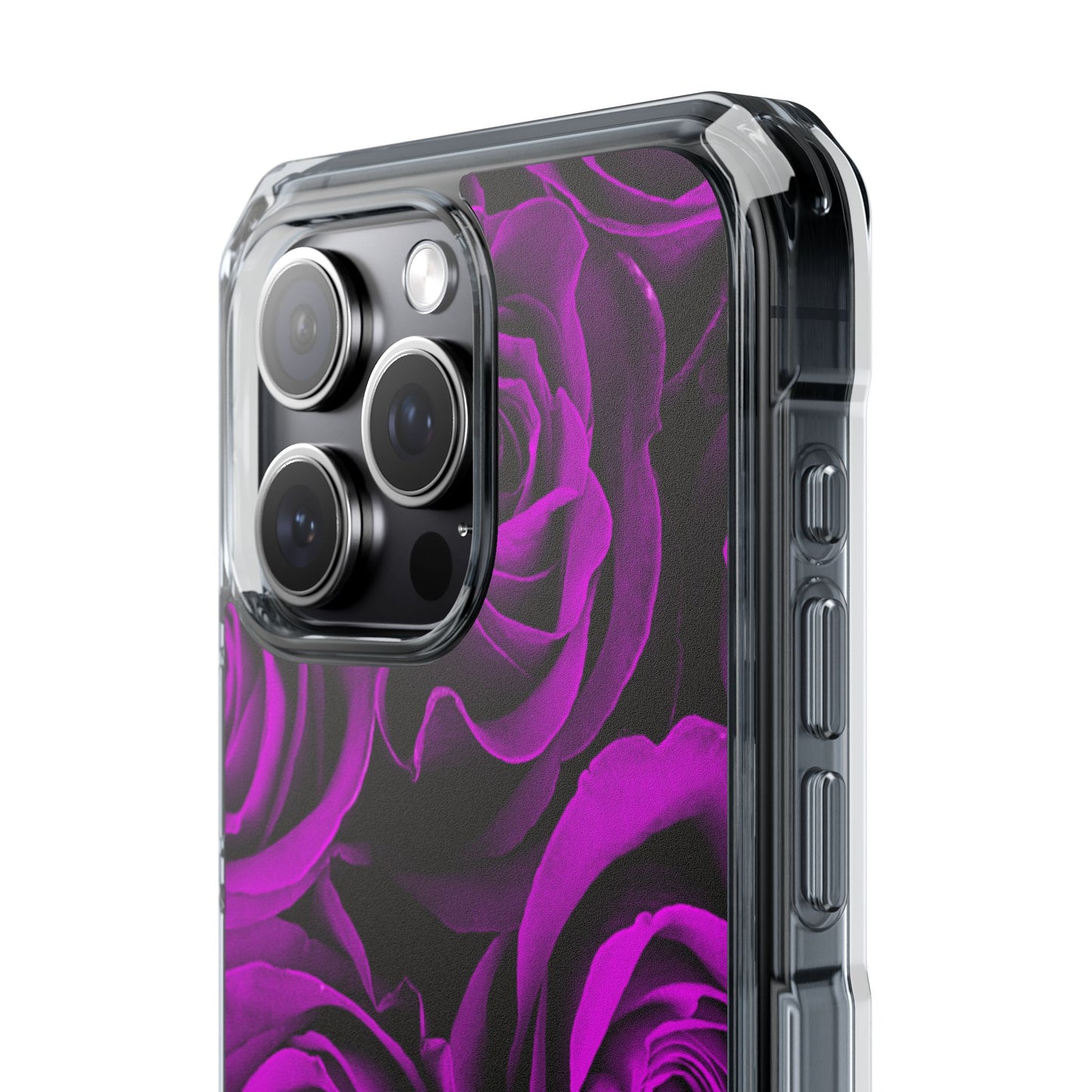 Clear Magnetic Phone Case – Amethyst Roses