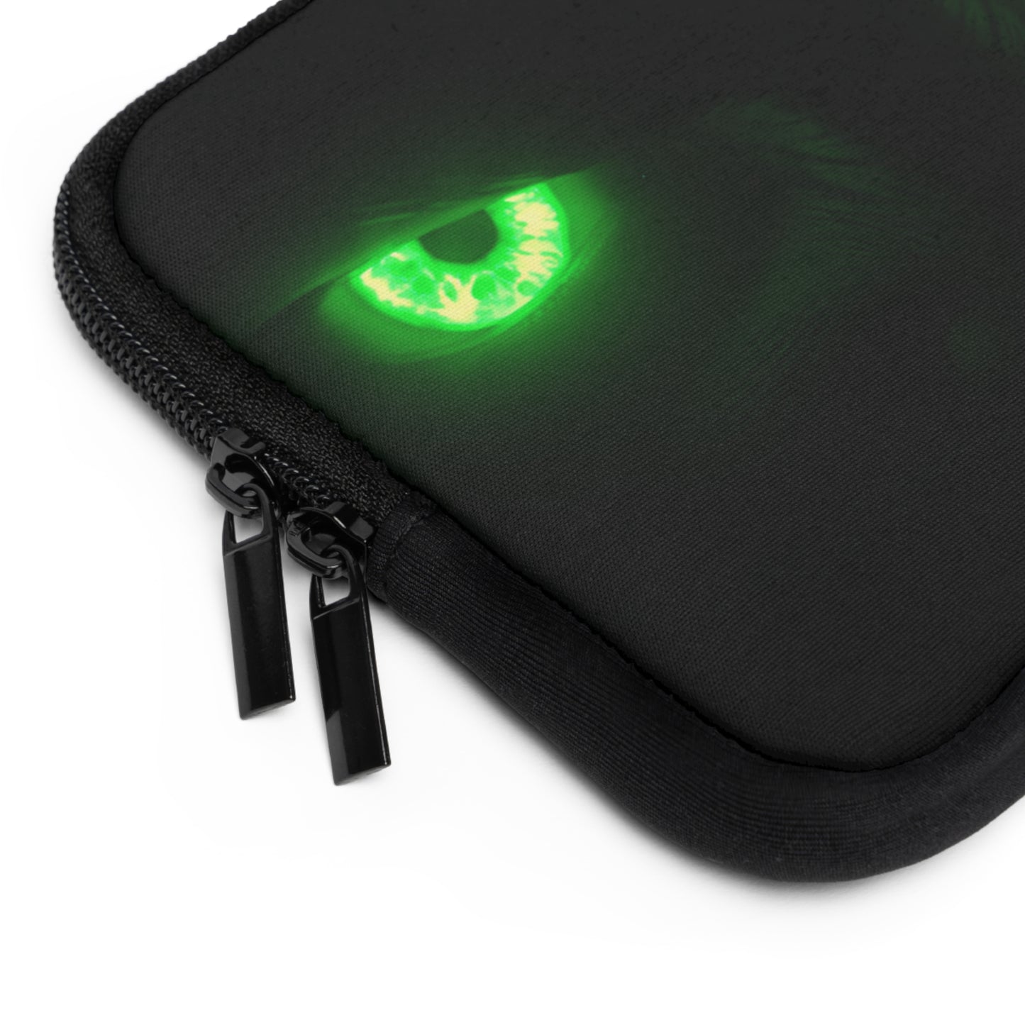 Laptop Sleeve – Neon Green Monster Eyes