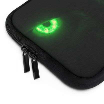 Laptop Sleeve – Neon Green Monster Eyes