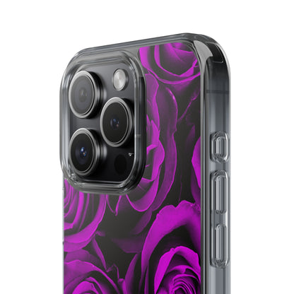 Clear Phone Case – Amethyst Roses