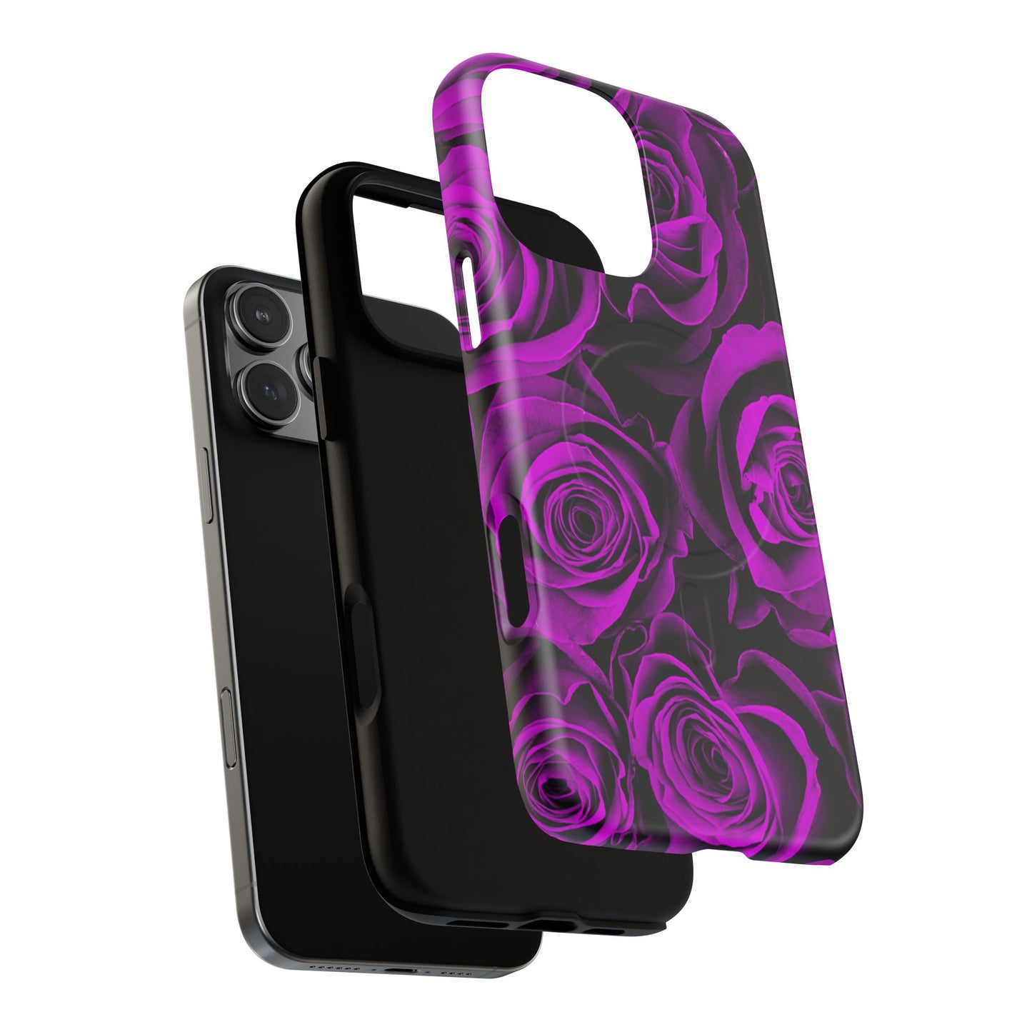 Protective Magnetic Phone Case – Amethyst Roses