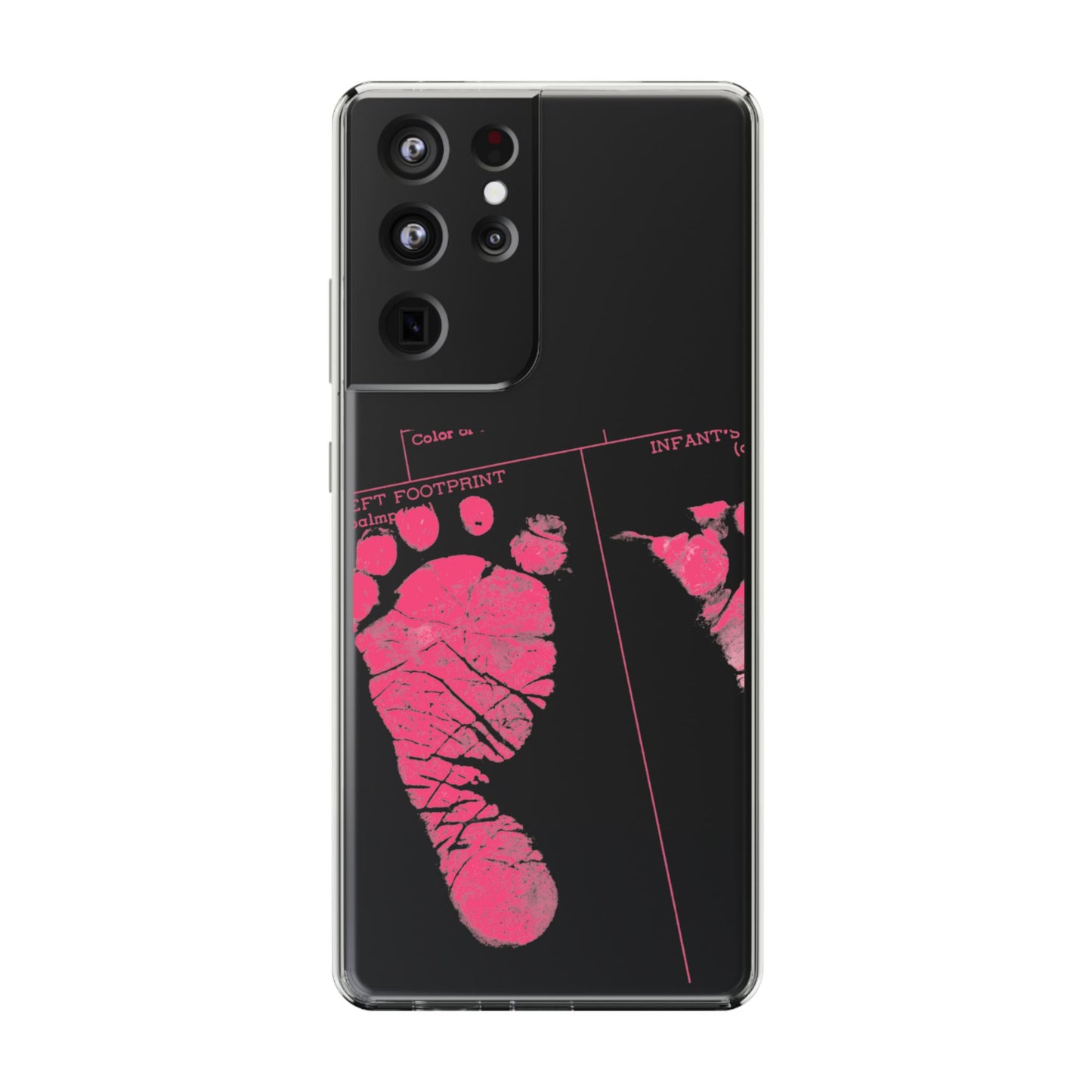 Clear Phone Case – Mom’s Little Pink Footprints