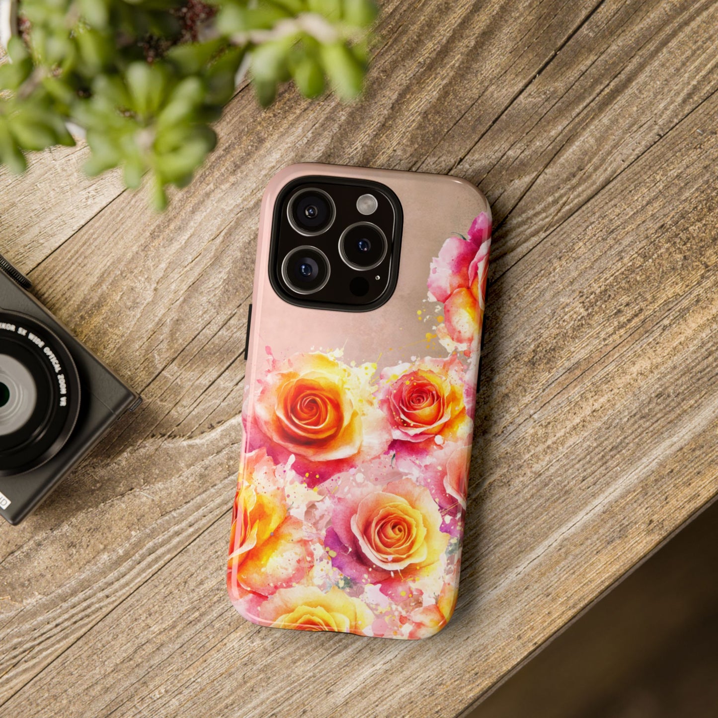 Protective Phone Case – Sunset Roses