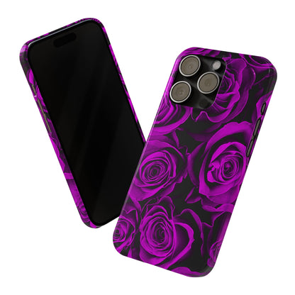 Slim Phone Case – Amethyst Roses