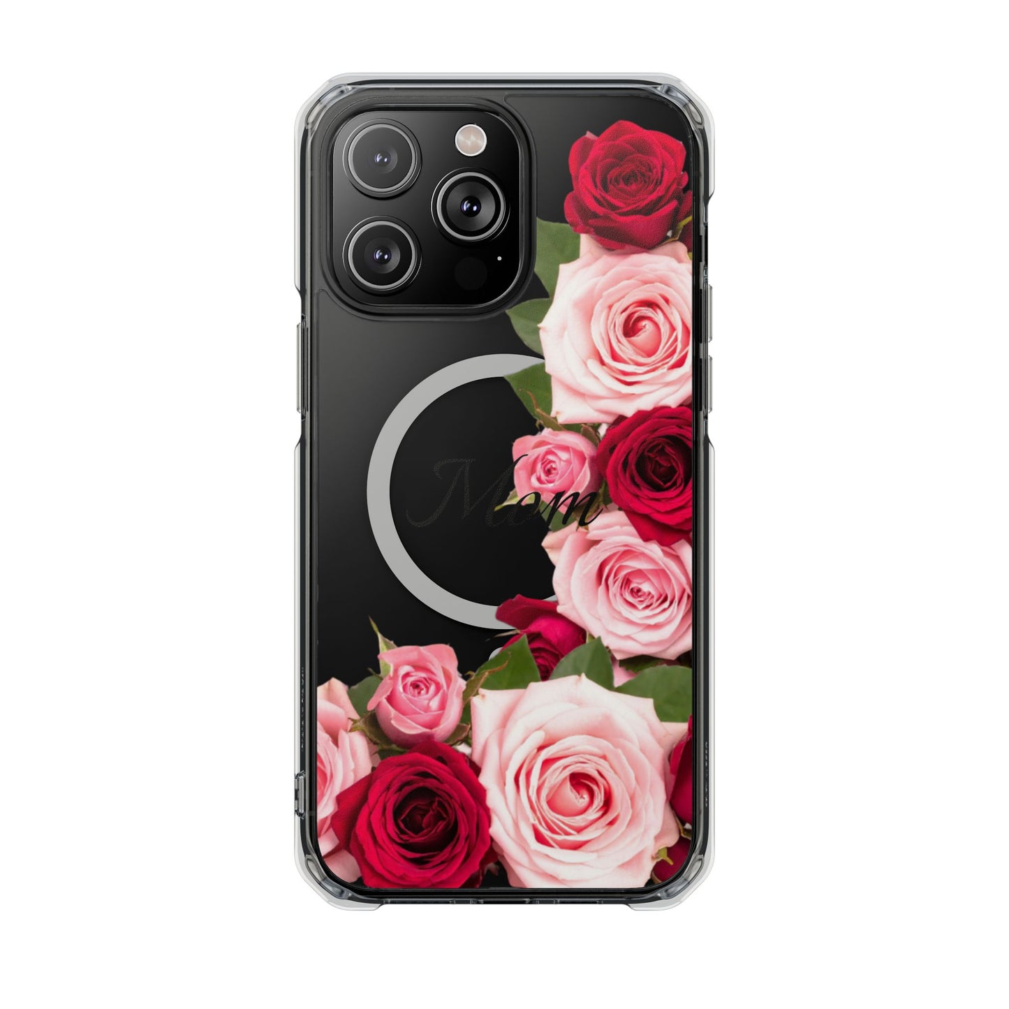 Clear Magnetic Phone Case – Mom’s Rose Bouquet
